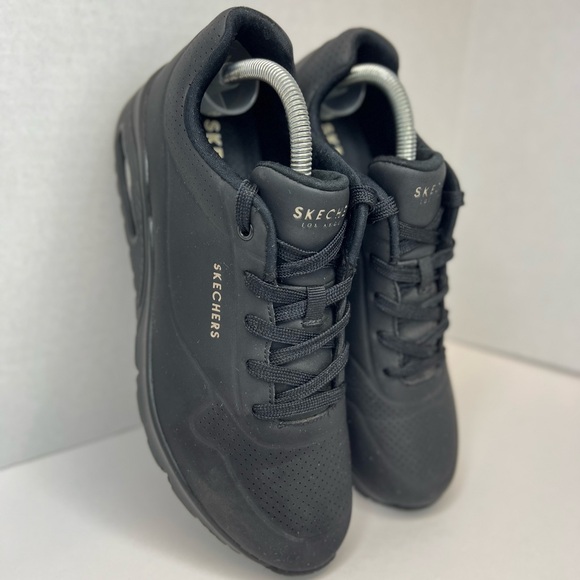 Sketchers Uno-Stand On Air Womens Sz 10M All Black 73690 Superb Barely Worn! - Picture 10 of 16
